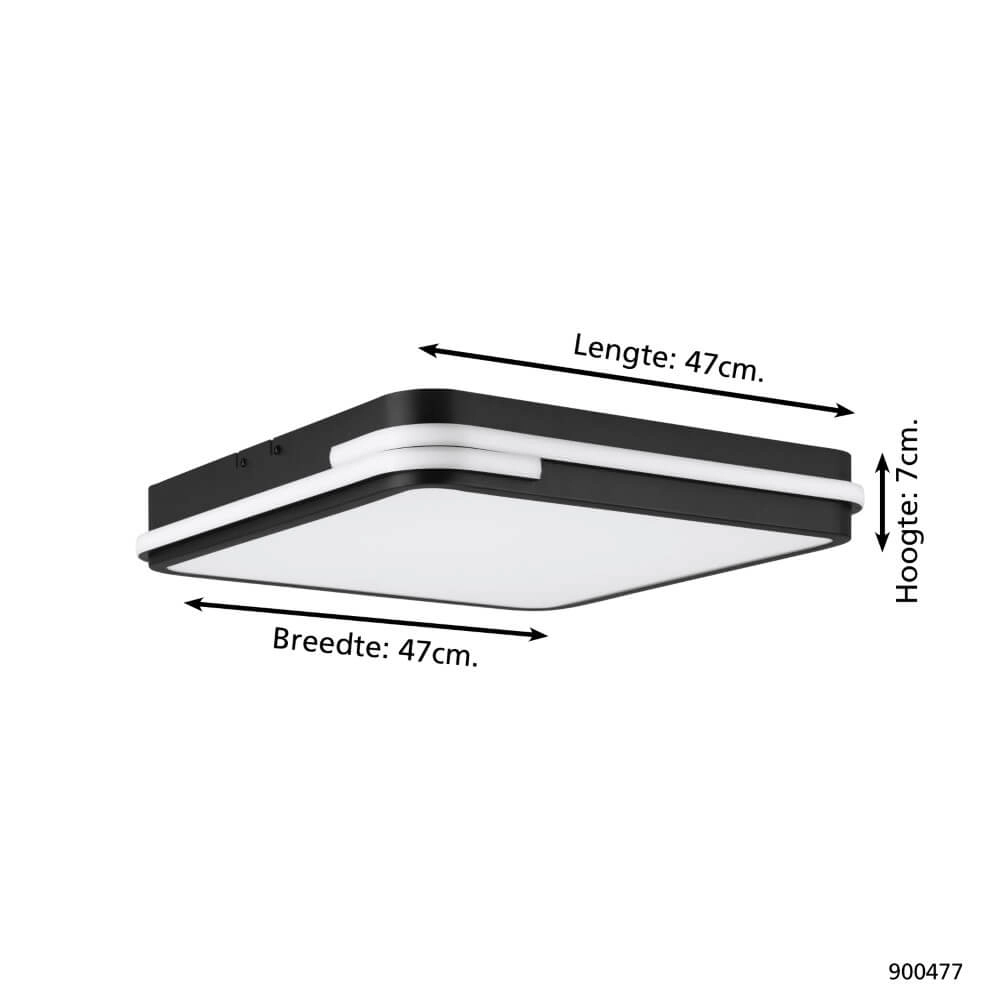 Plafonnière Zigbee Genovese-Z zwart Eglo 9008606252763