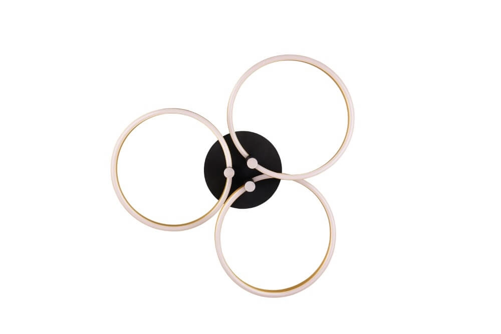 Gekrulde led plafondlamp Caruso goud - Ø 65,5cm Trio 4017807612967