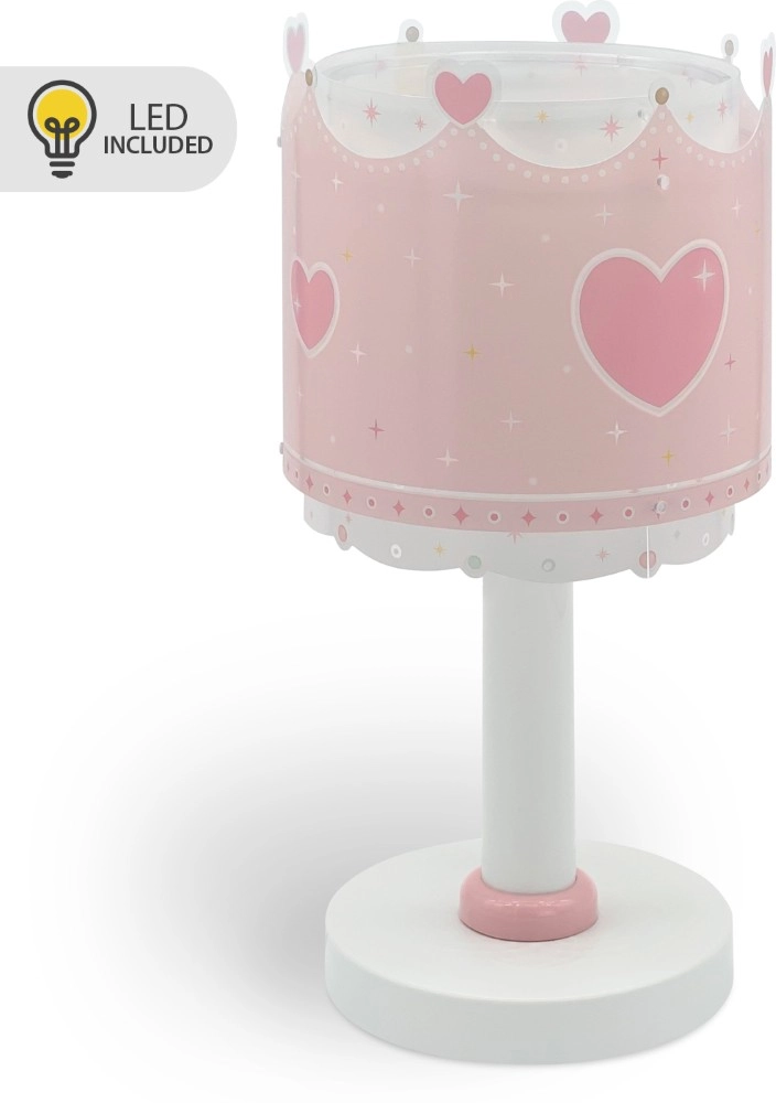 Kinderkamer tafellamp Little Queen roze glow in the dark Dalber 8420406002293