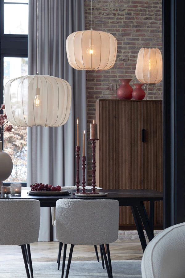 Japandi tafellamp Plumeria crème Ø 34cm Light & Living 8717807651367