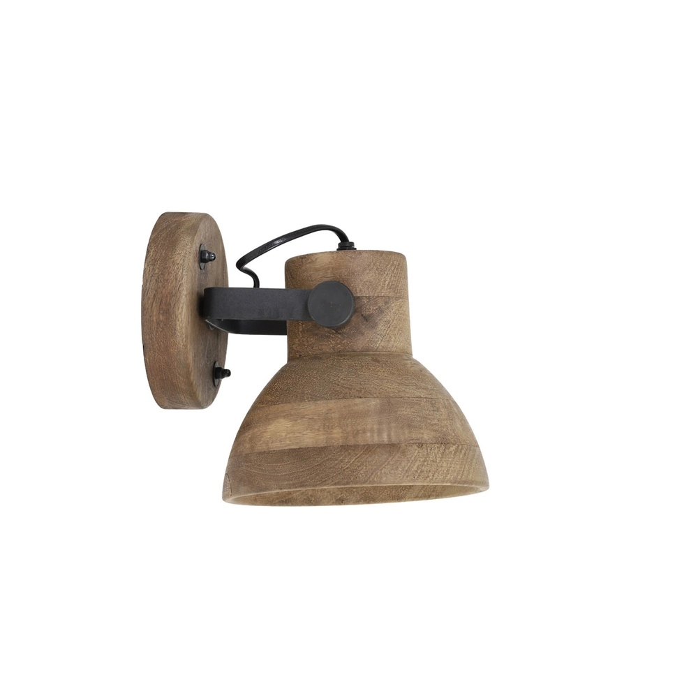 Houten wandlampje Ilanio bruin Light & Living 8717807293345