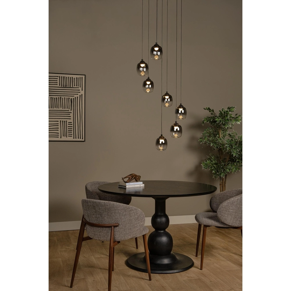 7-lichts hanglamp Tamino zwart Lucide 5411212792228