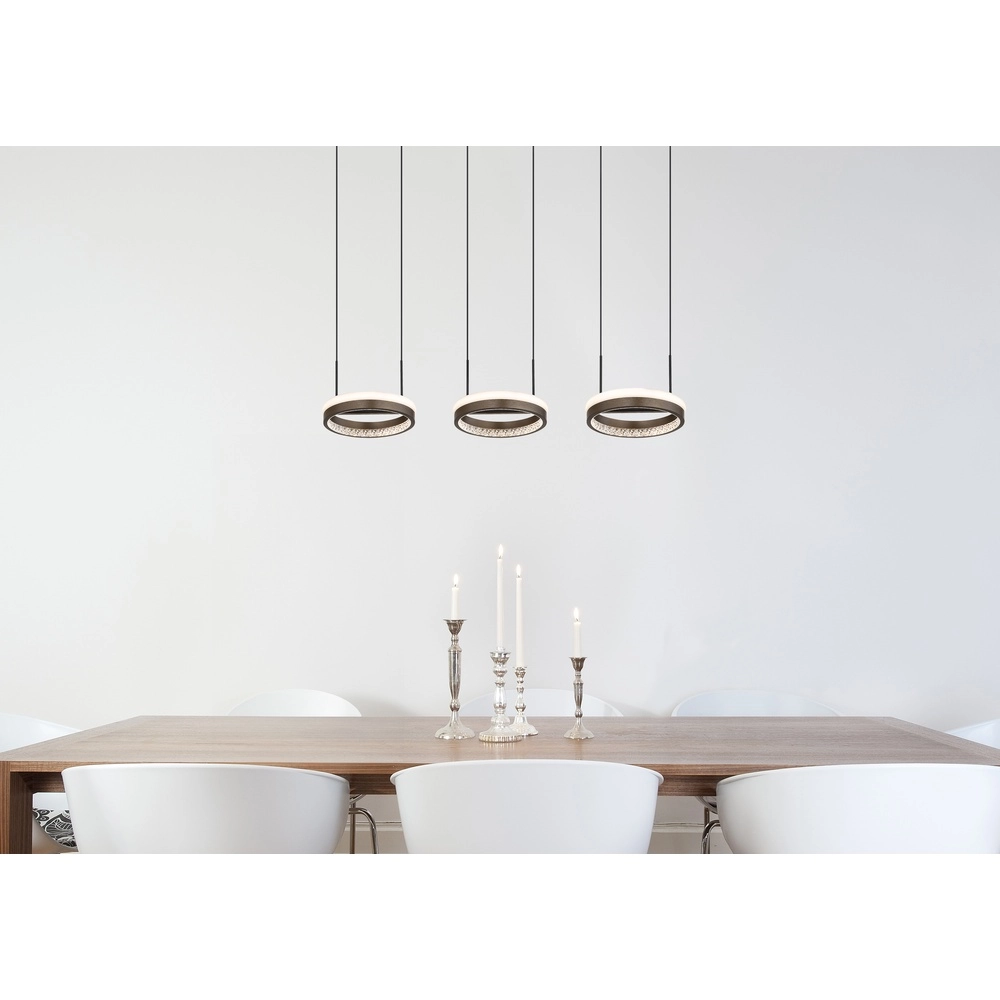 Design hanglamp Della zwart 3-lichts Globo 9007371462742