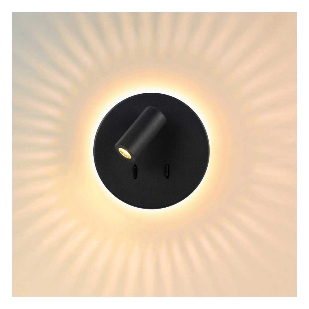 Bedlampje Bentjer zwart Lucide 5411212791641