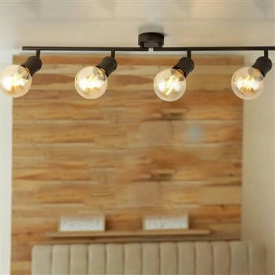 Plafondlamp Dance 4-lichts zwart Searchlight 5053423188720