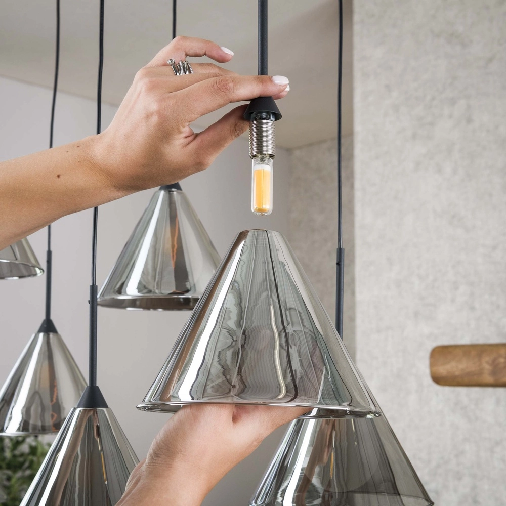 9-lichts hanglamp Conic voor eettafel Lyora 8716803512023