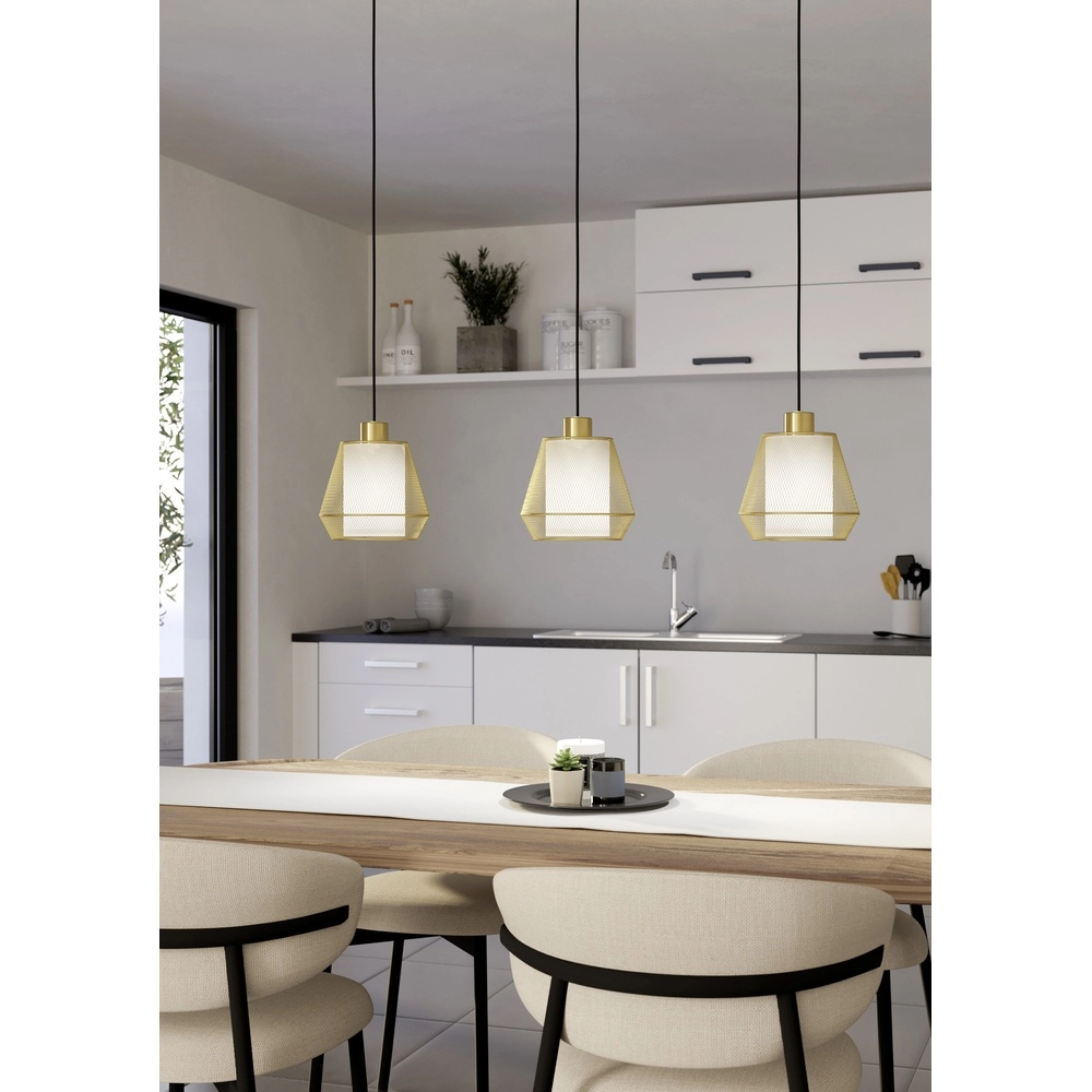 Gouden hanglamp Ciudadela eettafel - 3-lichts Eglo 9008606274680