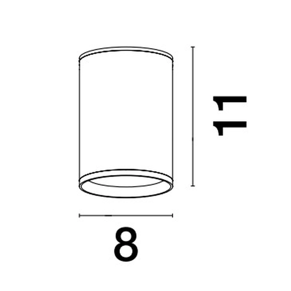 Opbouwspot Dara antraciet Lyora 5212017444301