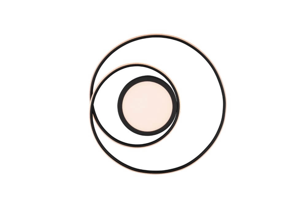 Plafonnière Yava 60cm zwart Trio 4017807503357