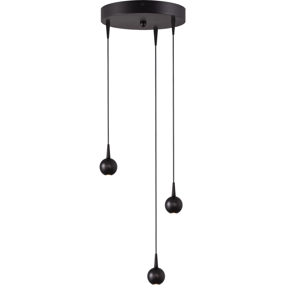 3-lichts hanglamp Talana zwart Ø 17cm DTW
