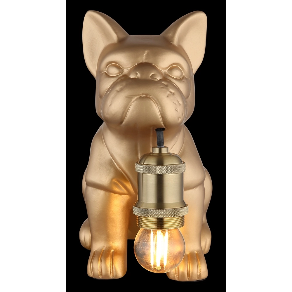 Tafellampje Dogo hond goud Globo 9007371566327