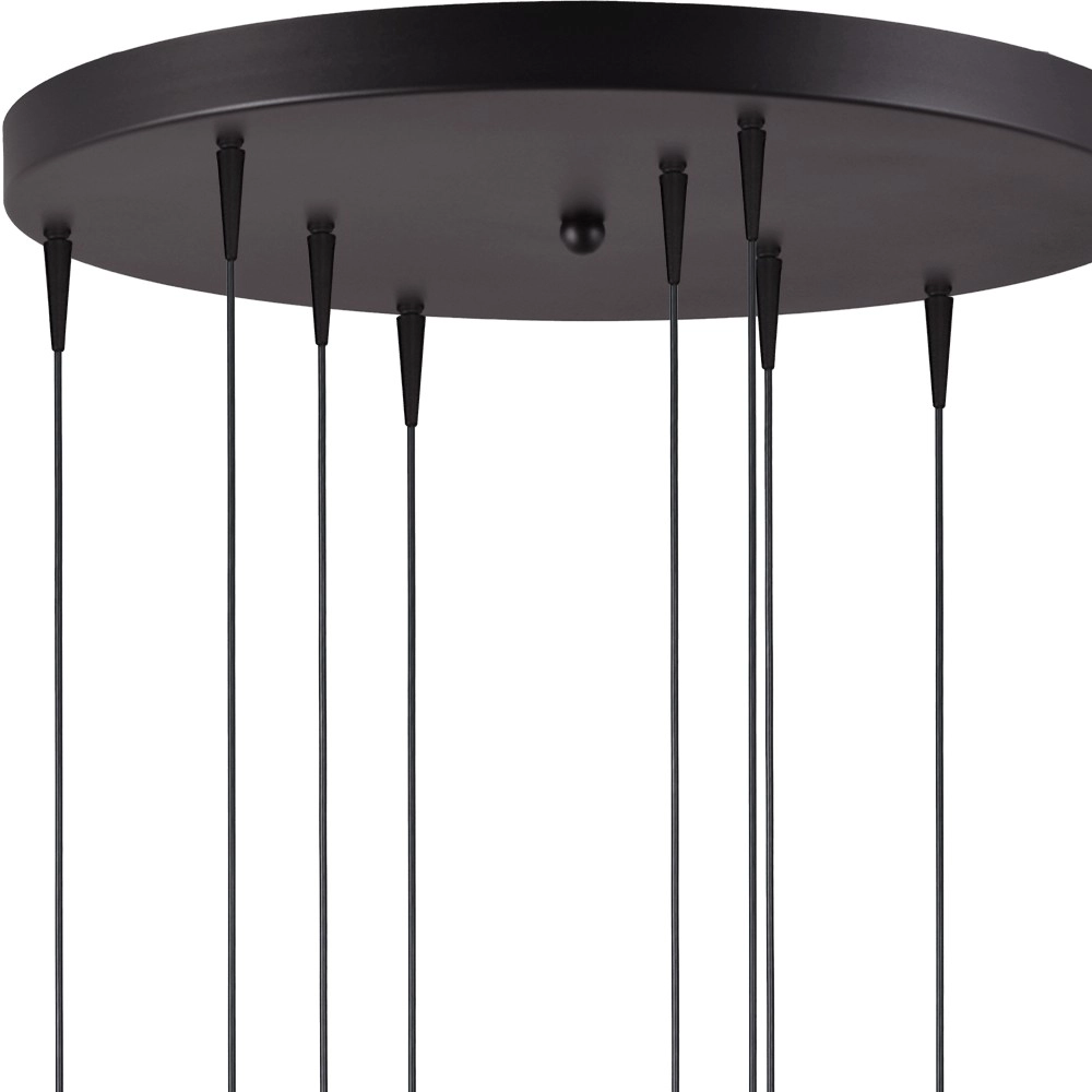 9-lichts hanglamp Talana zwart met nikkel Ø 50cm DTW Masterlight 8718121352336