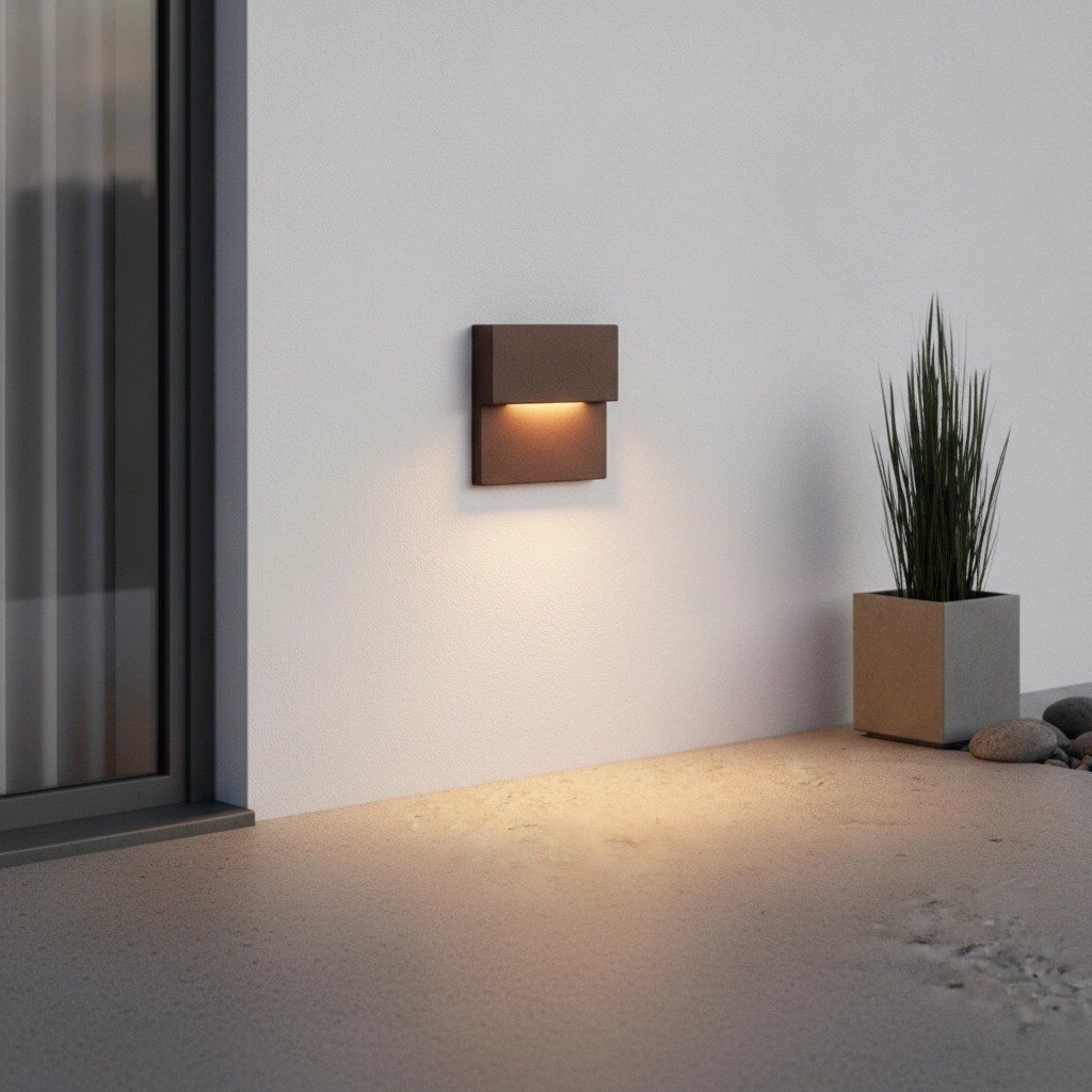 Inbouw wandlamp Dan roestbruin 3000K