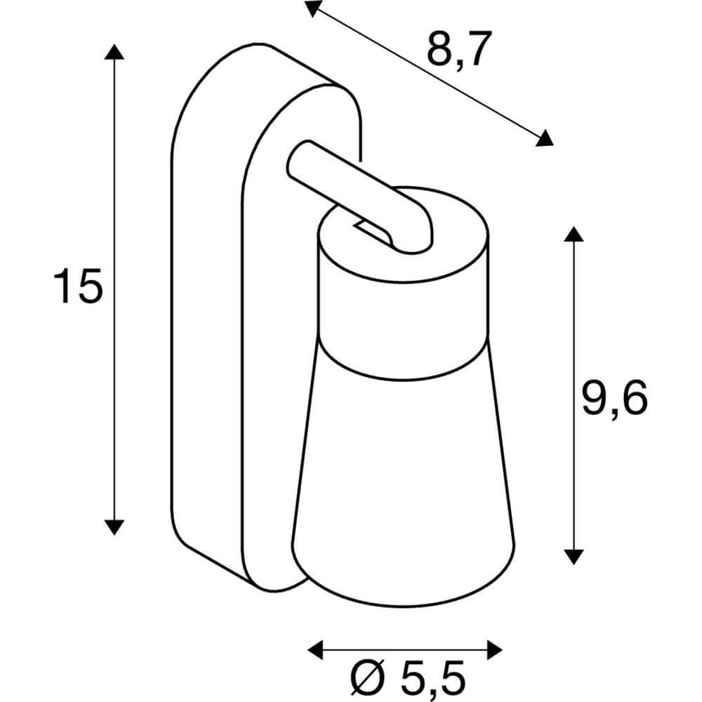 Spot Puri 2.0 Cone zwart-goud enkel schakelaar SLV 4024163294256