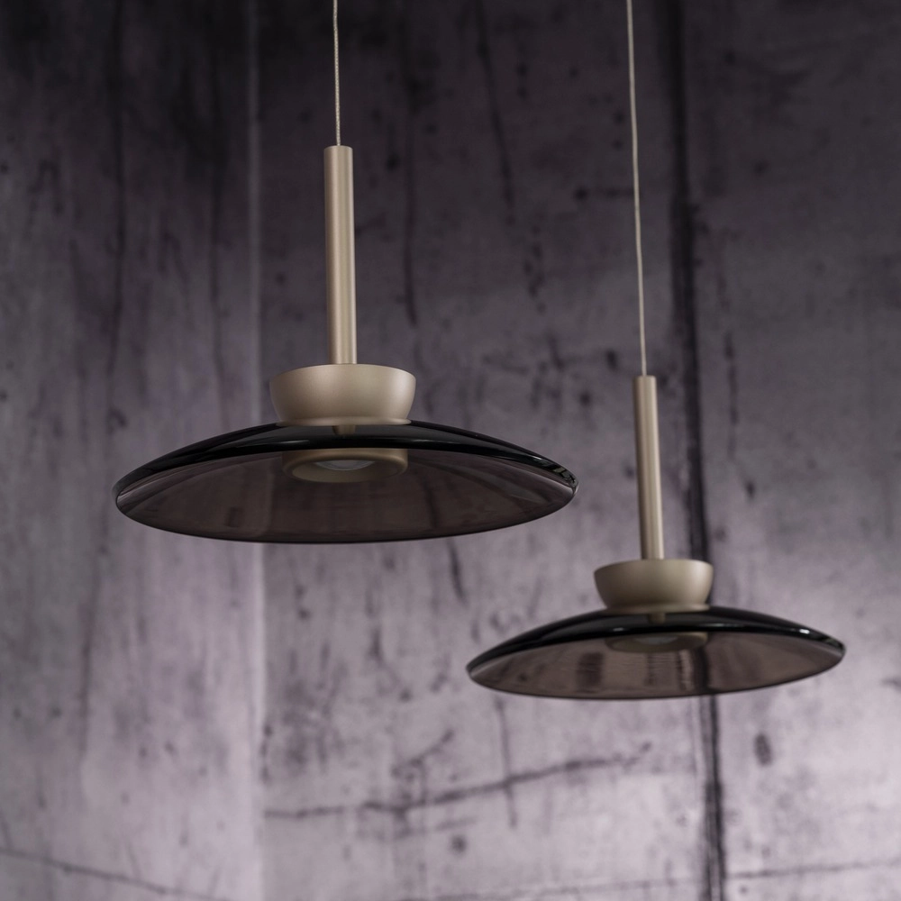 2L eettafel hanglamp Pure Moon bronce met amber glas Paul Neuhaus 4012248392980