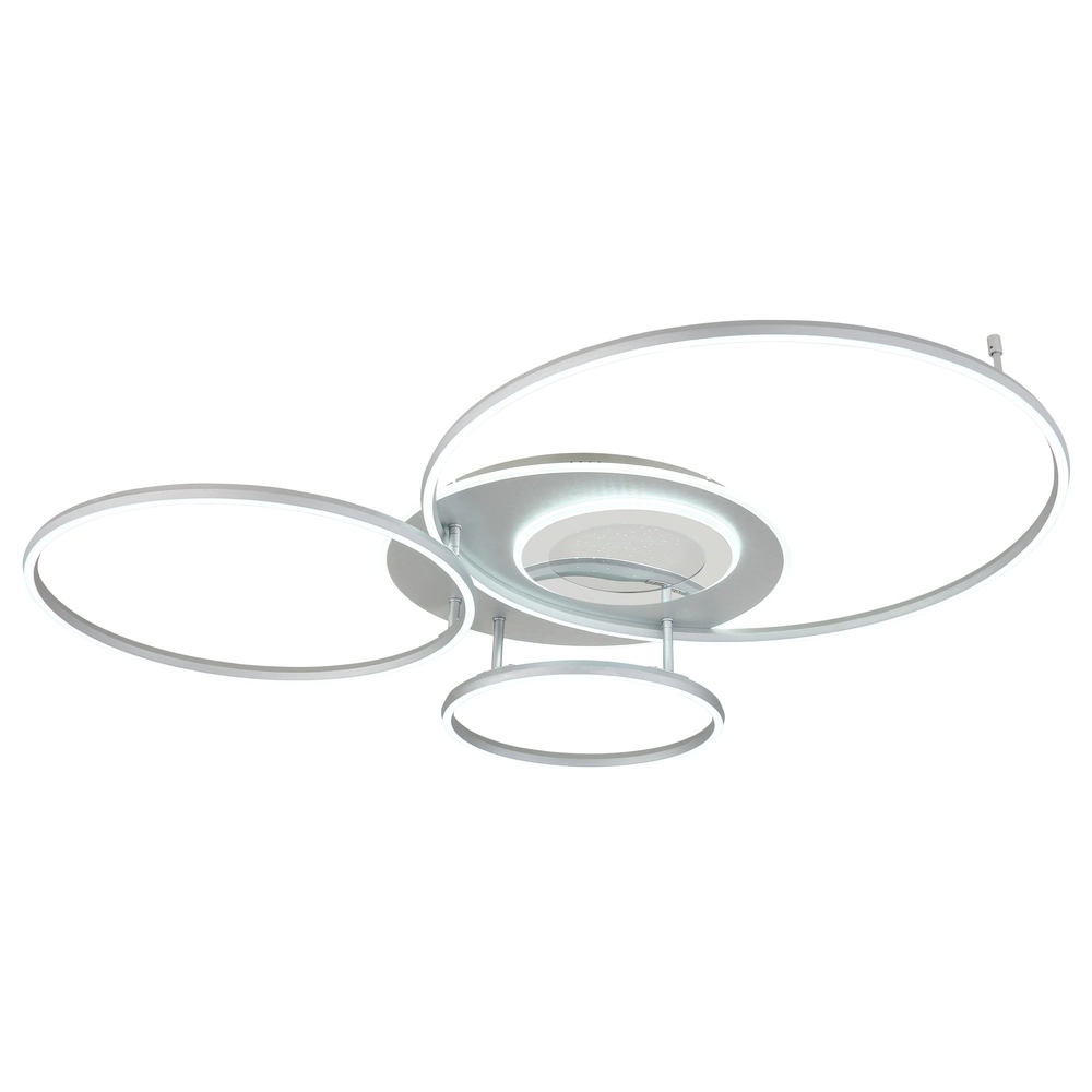 Moderne plafondlamp Johnson zilvergrijs Globo 9007371592548