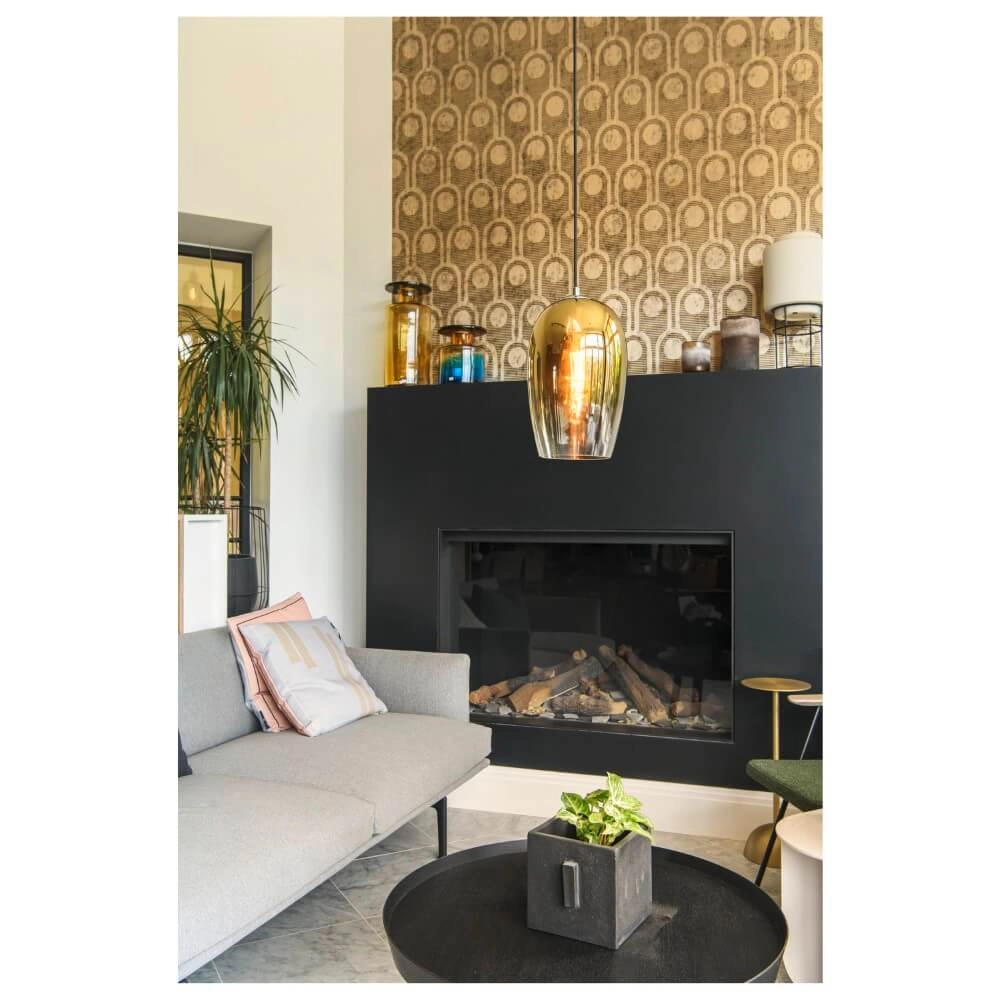 Glazen hanglamp Pantilo goud glas - Ø18cm SLV 4024163266376