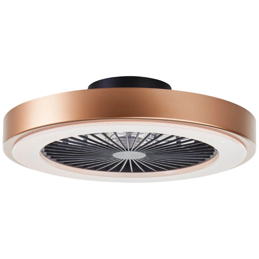 Zwarte ventilator Slimline met gouden rand Brilliant 4004353435874
