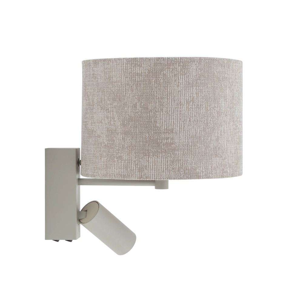 Wandlamp zand bruin Cedro met schemerlampkap Lyora 5903139116688
