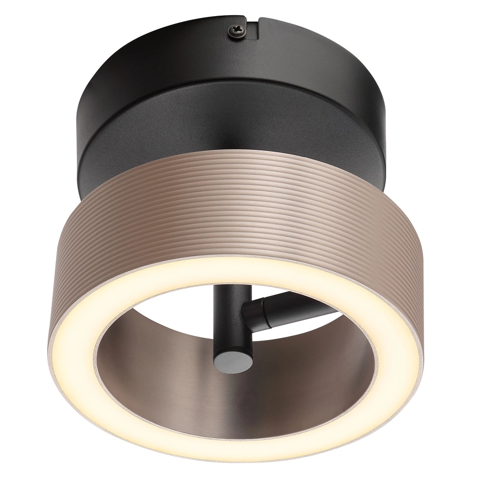 Plafondlamp Axion zwart met bruin Brilliant 4004353477157