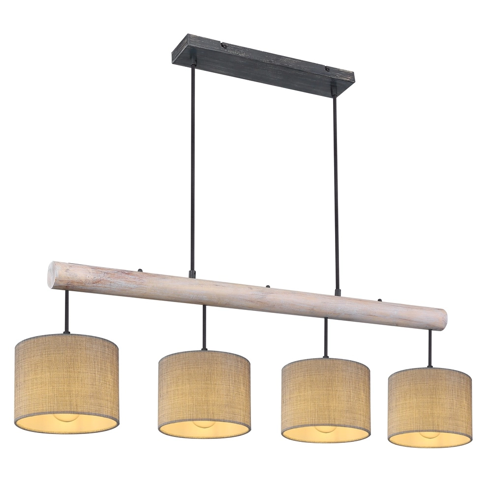 Landelijke hanglamp Roger 4-lichts