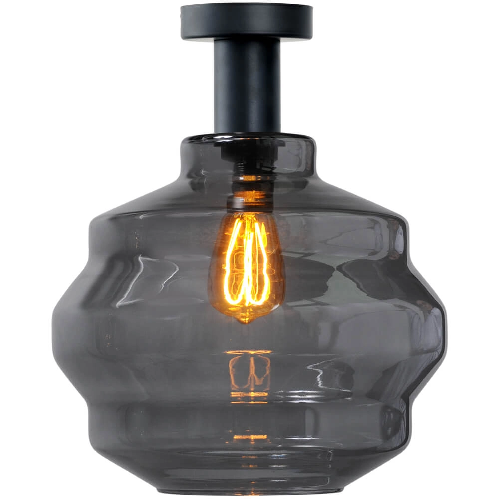 Plafondlamp - Ø 30cm - Porto met Ball smoke glas Ø 30cm