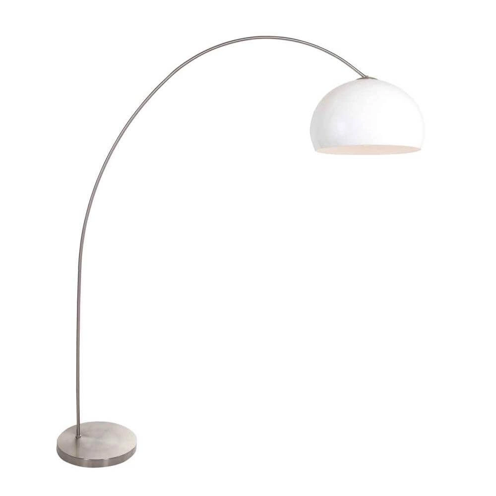 Booglamp Solva metaal met witte bol kap