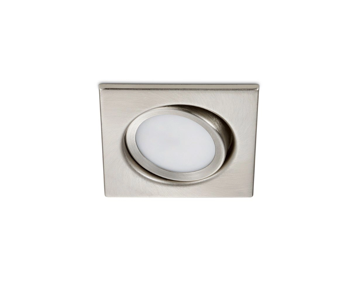 Inbouwspot Rila Square 8cm 3000K met led metaalgrijs Inbouwspot Rila Square 8cm 3000K met led metaalgrijs