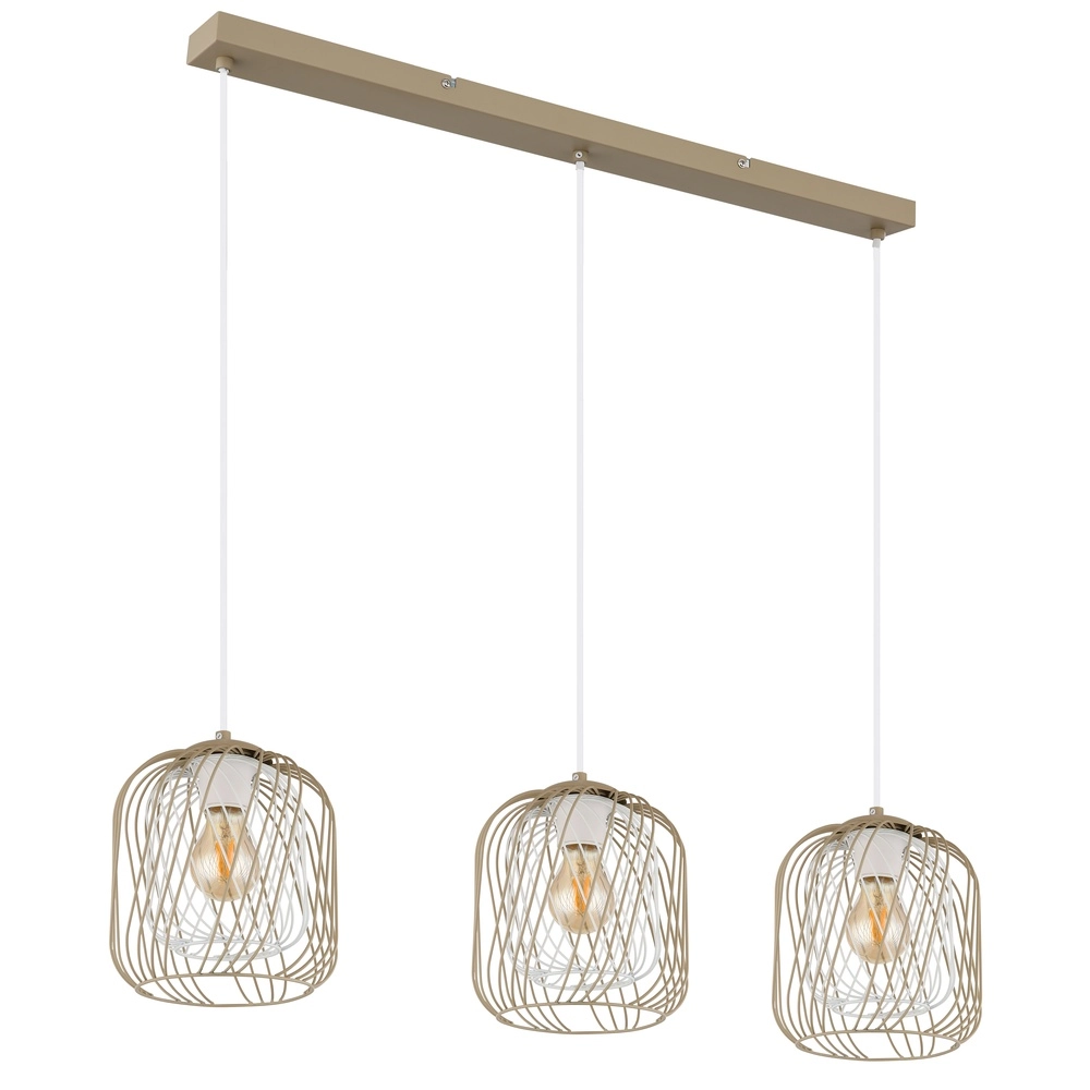 3-lichts hanglamp Dichti zand bruin Globo 9007371533350