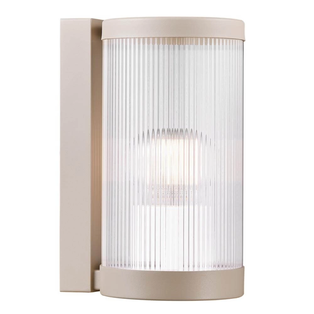 Glazen wandlamp Coupar zand bruin