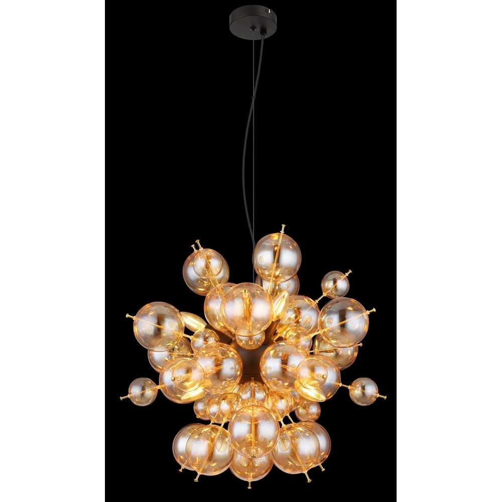 Unieke hanglamp Udo amber glas Ø 55cm Globo 9007371446643
