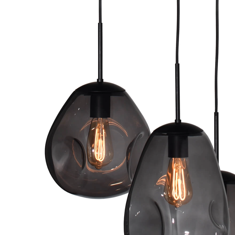 Hanglamp Lava Oval 6x smoke glas Masterlight 8718121290126