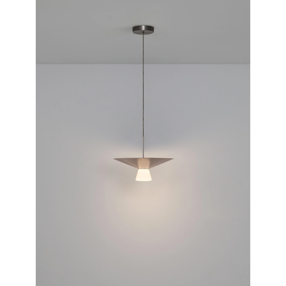 Design hanglamp Baris wit met grijs en bruin Ø 38cm Lyora 5212017495297