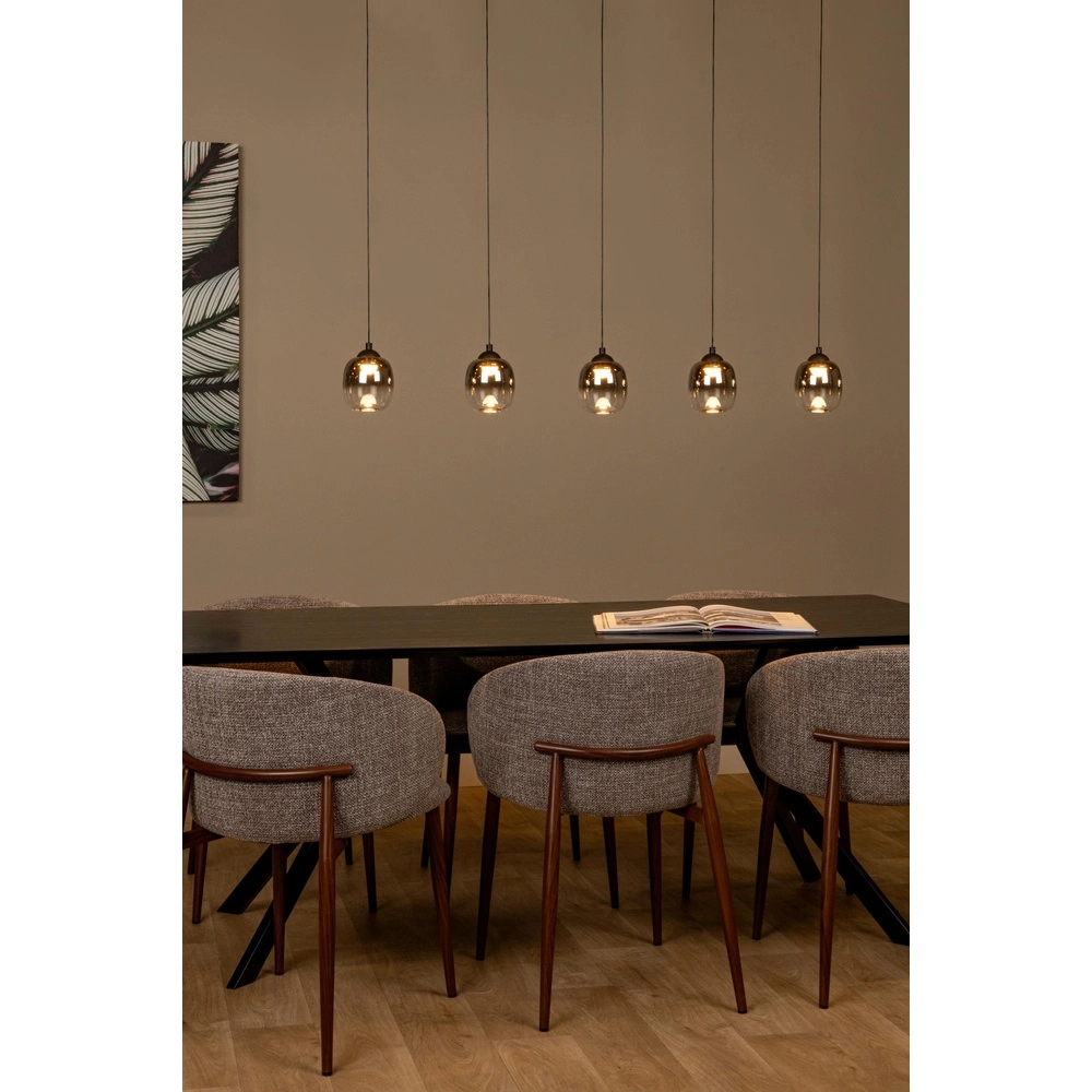 5-lichts hanglamp Tamino zwart Lucide 5411212741257