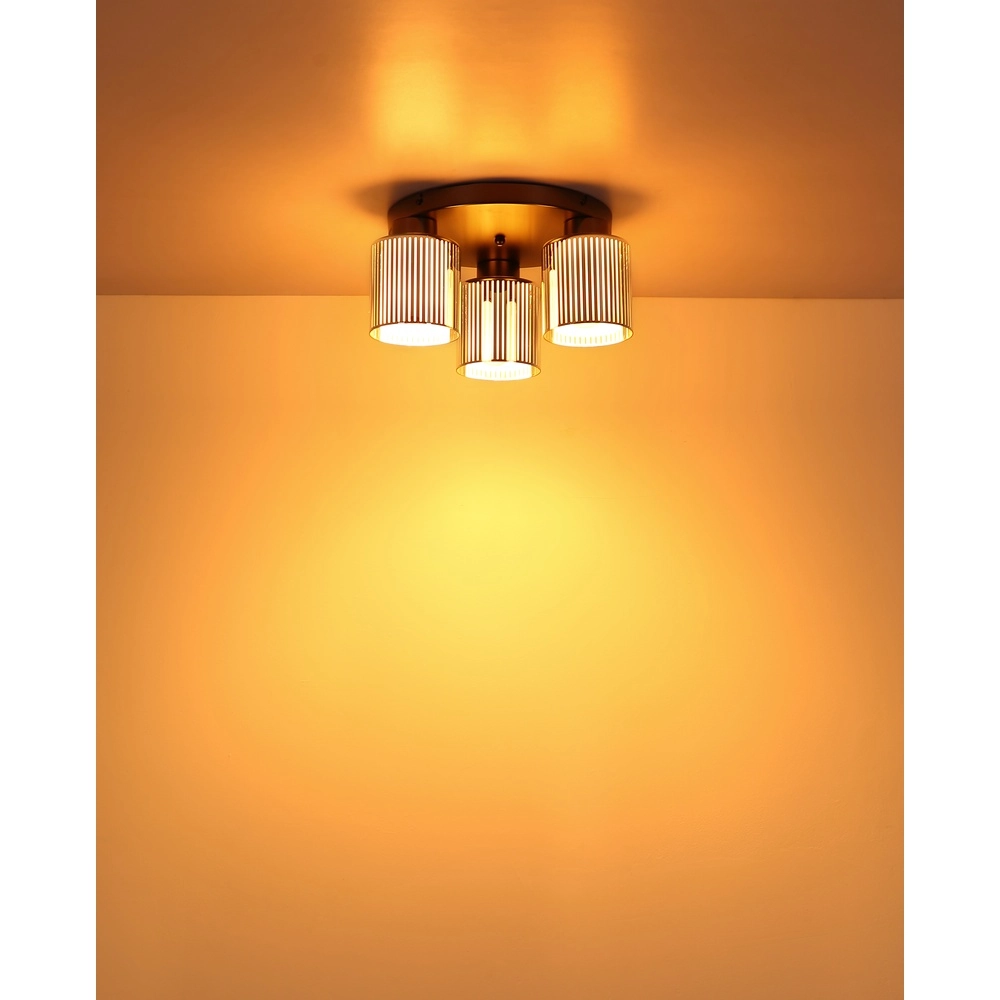 Design plafondlamp Felicia gunmetal 3-lichts Globo 9007371531950
