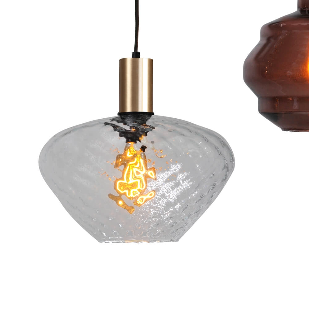 5-lichts hanglamp - goud - Porto met verschillende glazen Masterlight 8718121270401