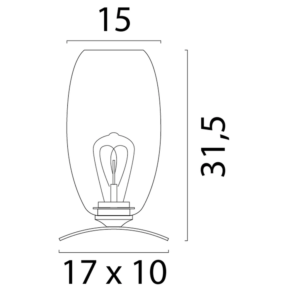 Tafellamp Olive Ø15cm glas - zand Masterlight 8718121393841