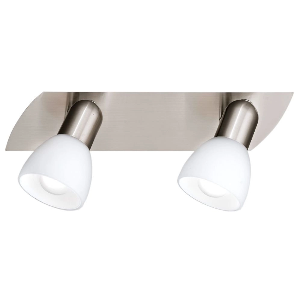 Plafondspot Enea 2-lichts nikkel mat