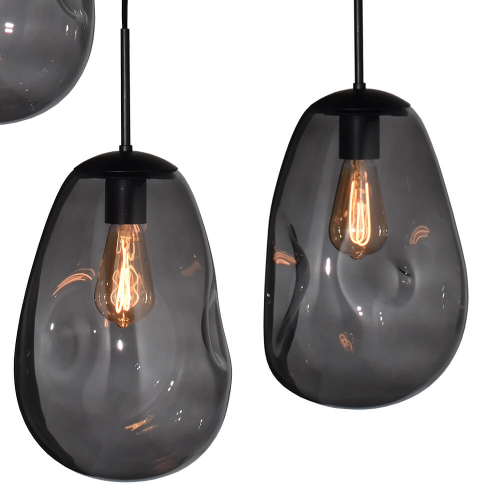 Hanglamp Lava 8x smoke glas Ø 22,5cm Masterlight 8718121286358