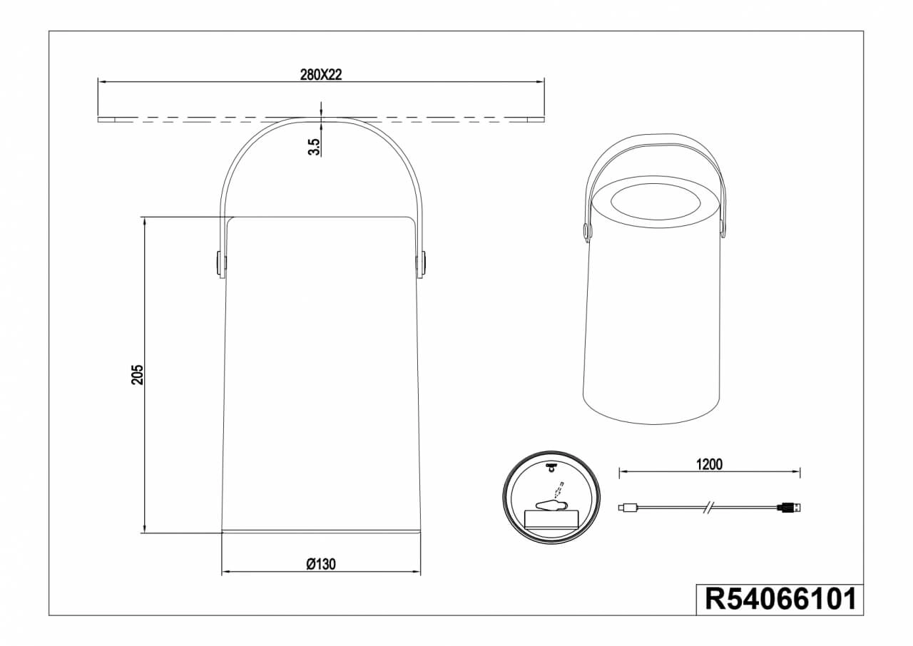 Tafellamp Garcia wit solar Trio 4017807564266