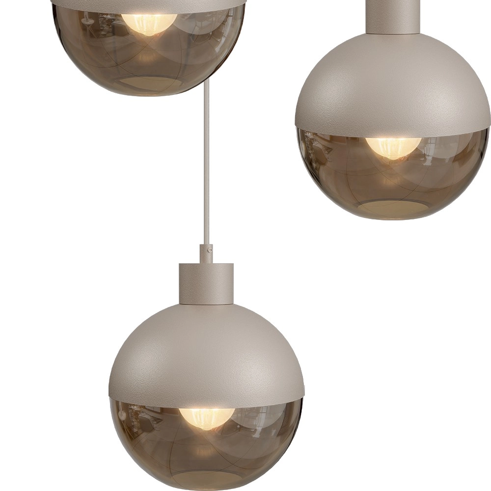 Design hanglamp Opera 3-lichts beige terra Ø 35cm Masterlight 8718121424231