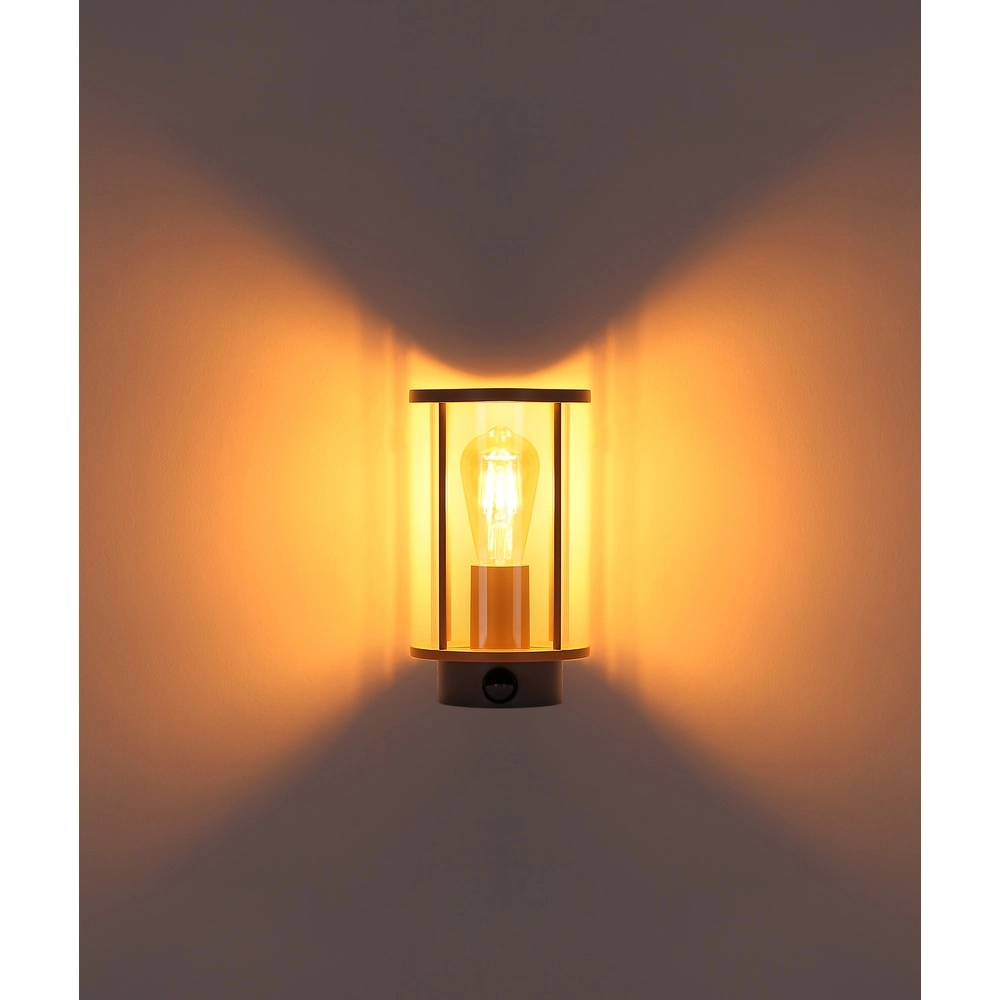 Buiten wandlamp Gracey met sensor zand bruin Globo 9007371593576