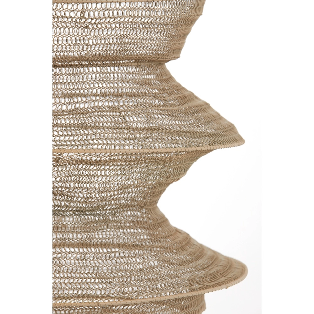 Metalen net hanglamp Nakisha Ø 40cm - zand Light & Living 8717807695033