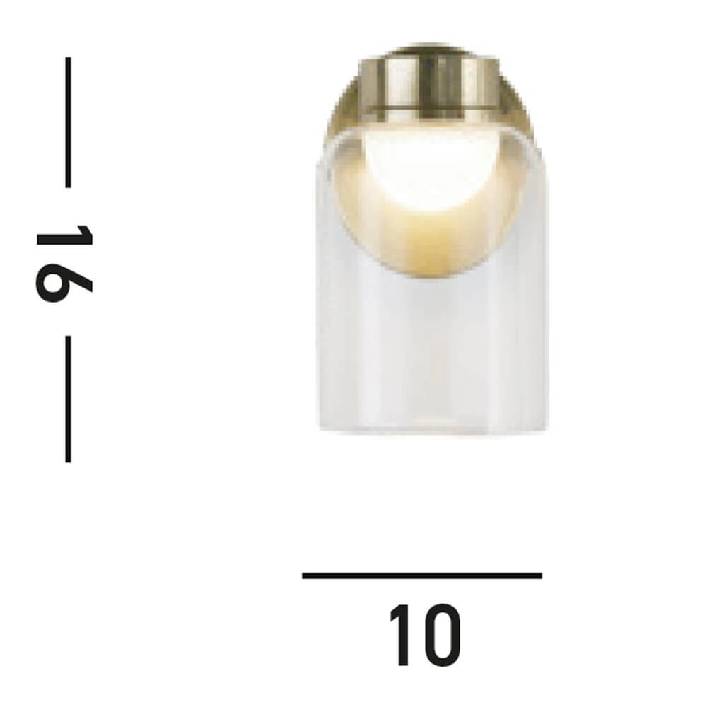 Badkamer wandlamp Highball messing Searchlight 5053423268101