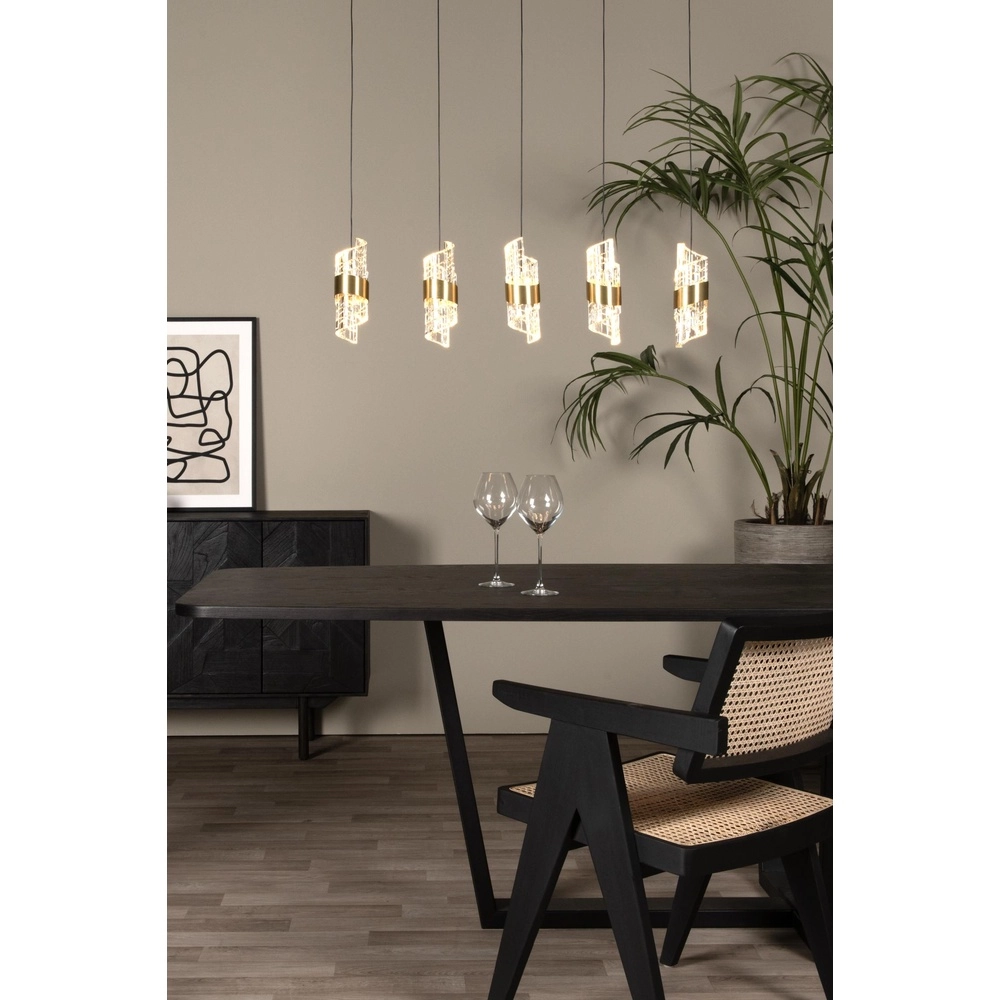 Design hanglamp Kligande 5-lichts goud recht Lucide 5411212134646