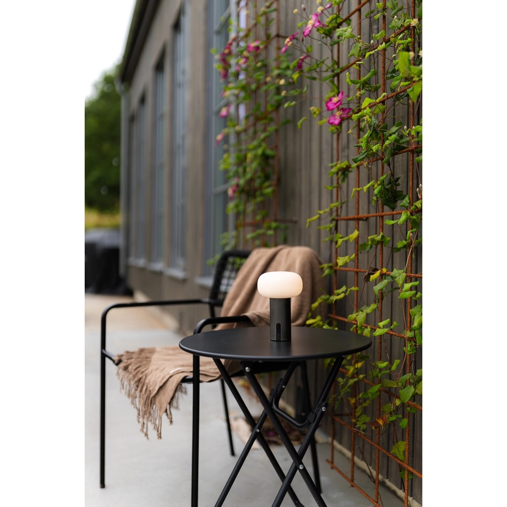 Design tafellamp Antibes mini nikkel oplaadbaar KonstSmide 7318300030362