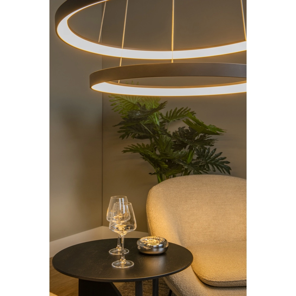 Zwarte hanglamp Vidal Ø 78cm strak design Premium by Lucide 5411212460936