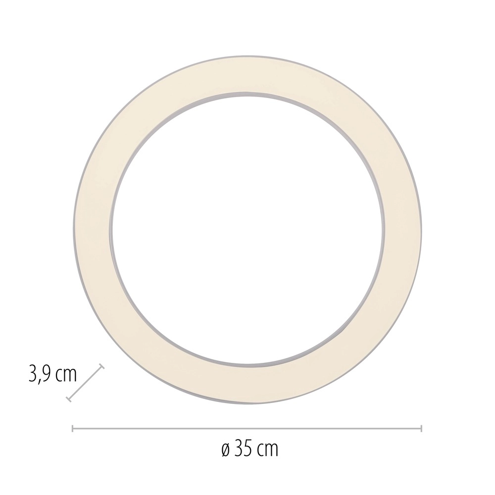Strakke led plafondlamp Pure Lines Round Ø 35cm - wit Paul Neuhaus 4012248395226