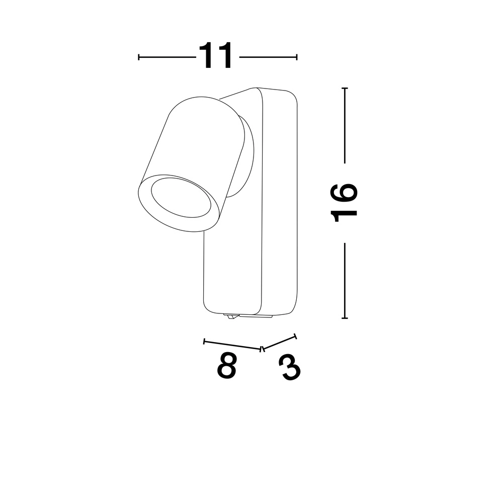 Wandspot Cosmina zwart Lyora 5212017455369