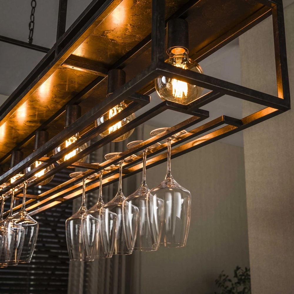 Keuken eiland hanglamp Decorate 160cm - urban bruin Lyora 8716803512559